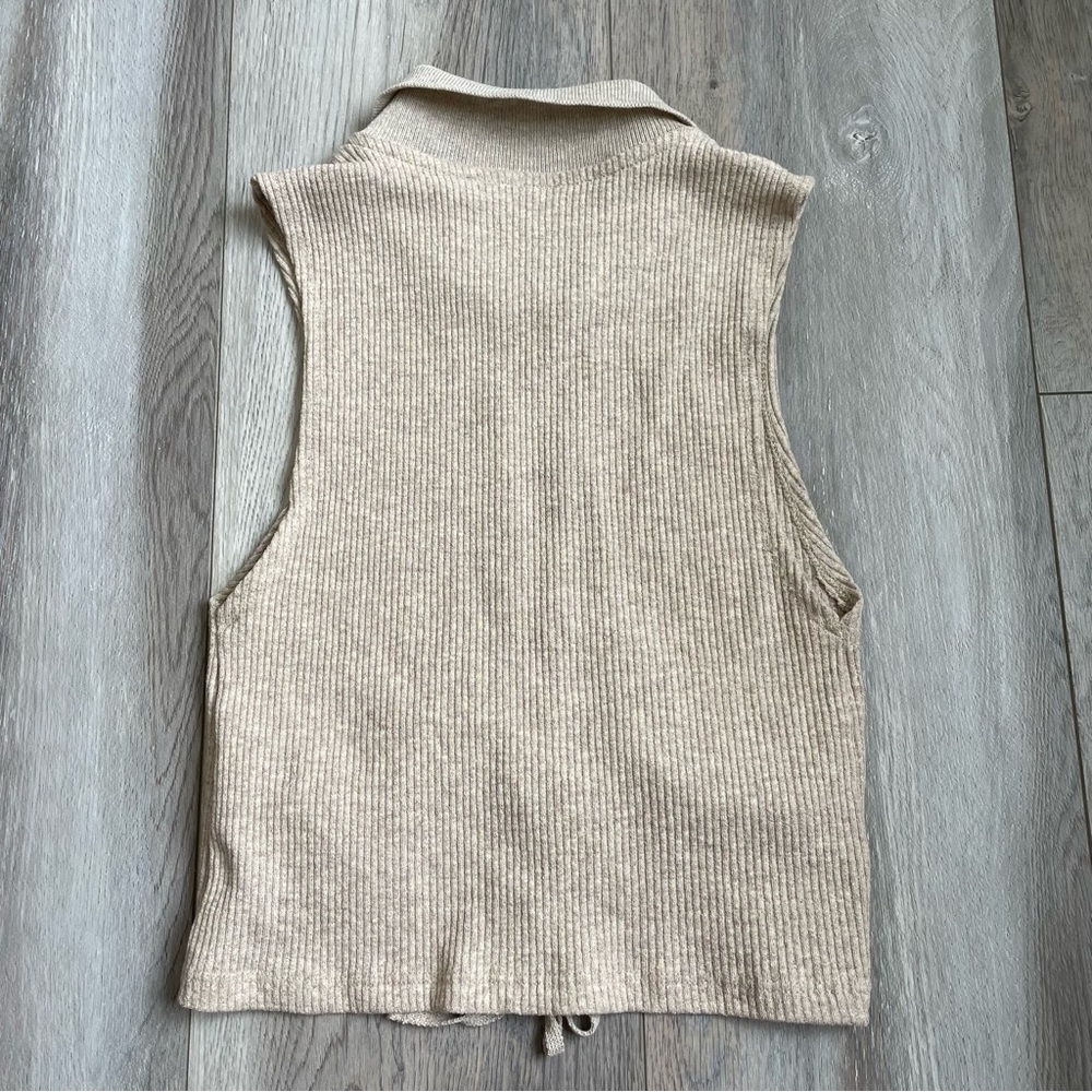 Zara Collared Beige Tank - Picture 4 of 4
